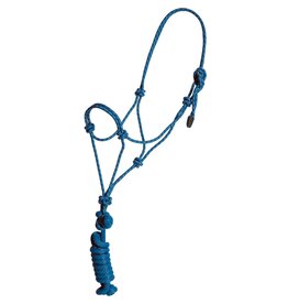 Economy Mountain Rope Halter with Lead - Foal -  Blue/White  - 292977-13
