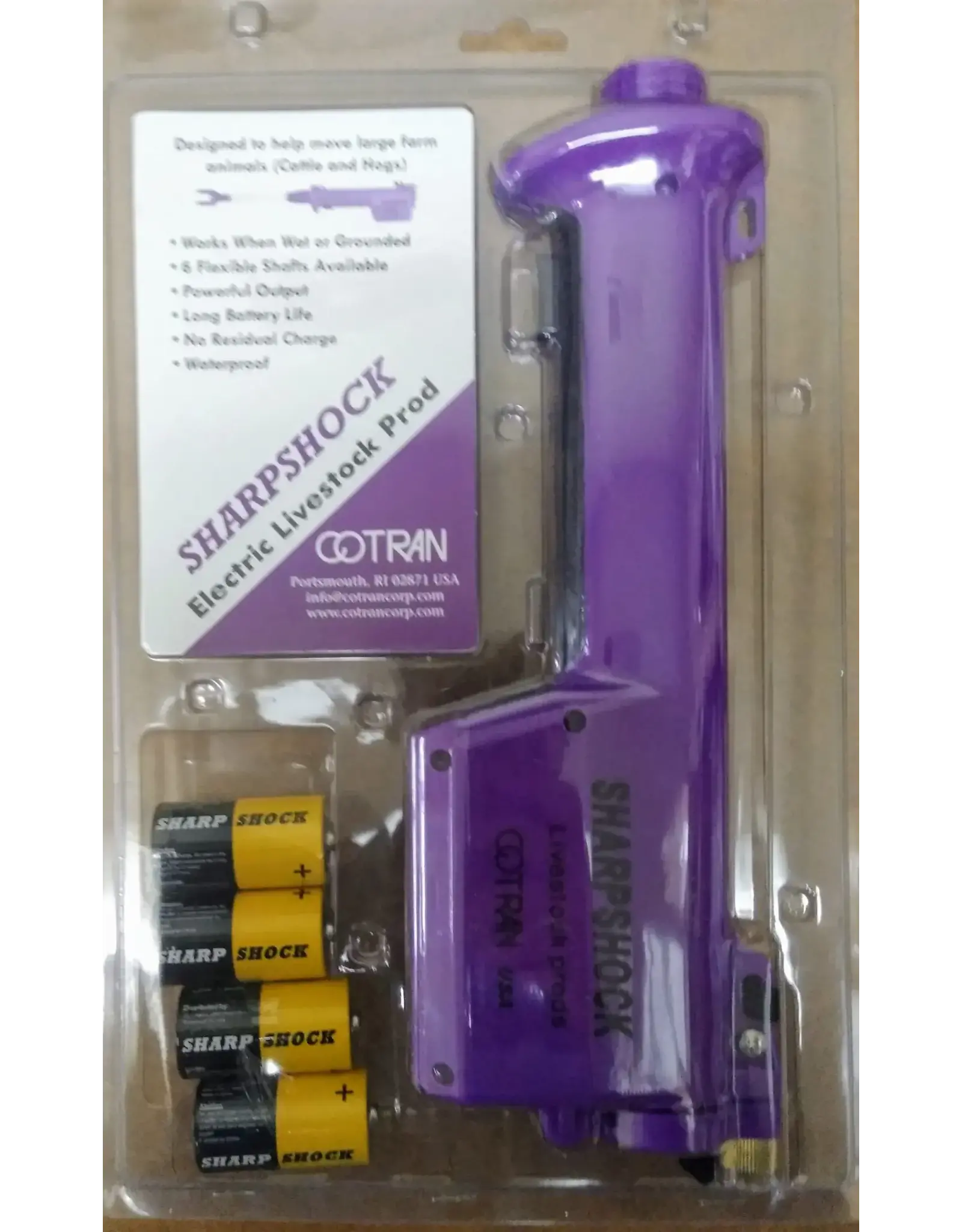 Cotran Sharpshock Stock Prod Handle and Batteries -147-161 *Back Ordered Oct/25