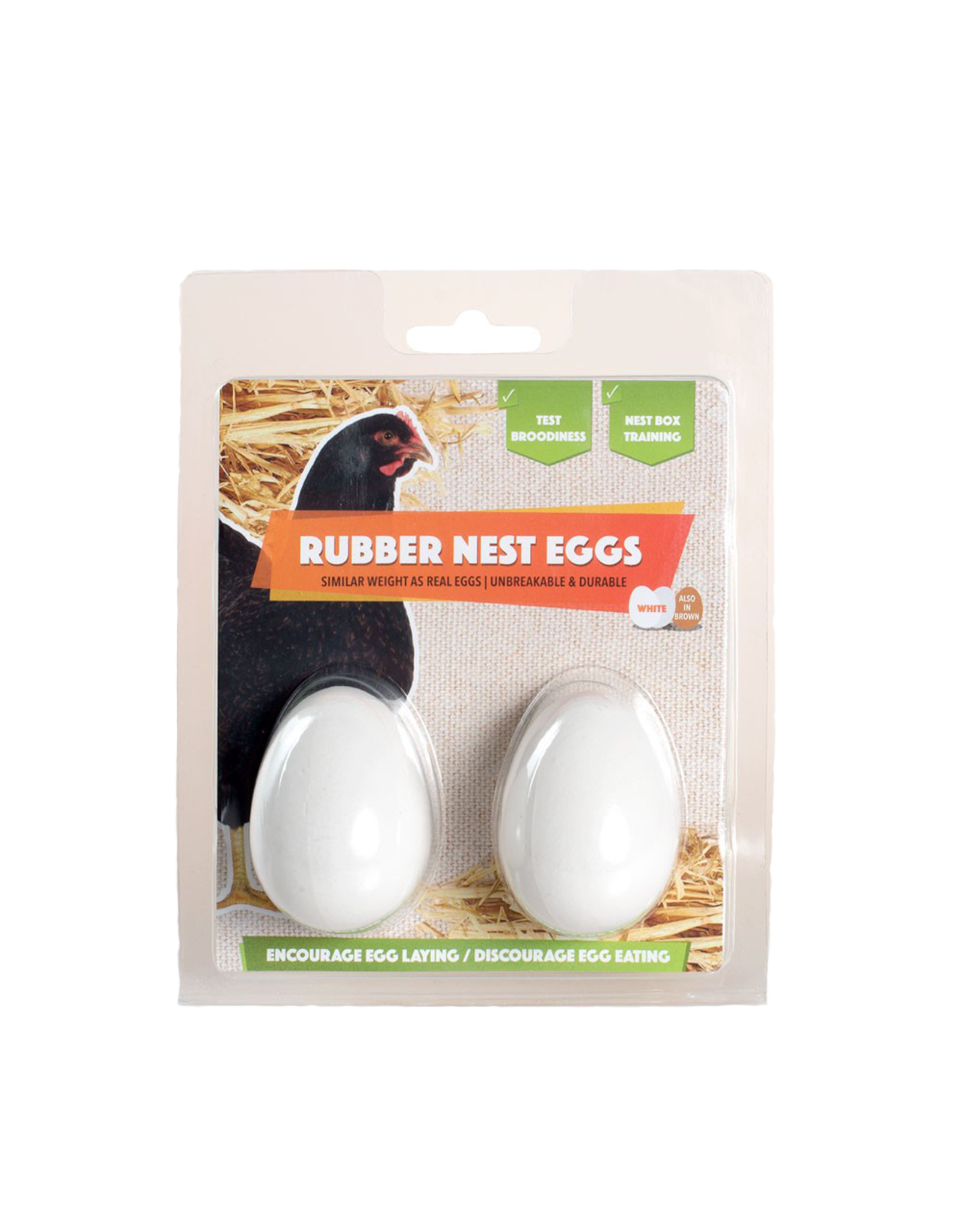 Rubber Eggs 2 pack - White - TBLOH EGG-BR56W
