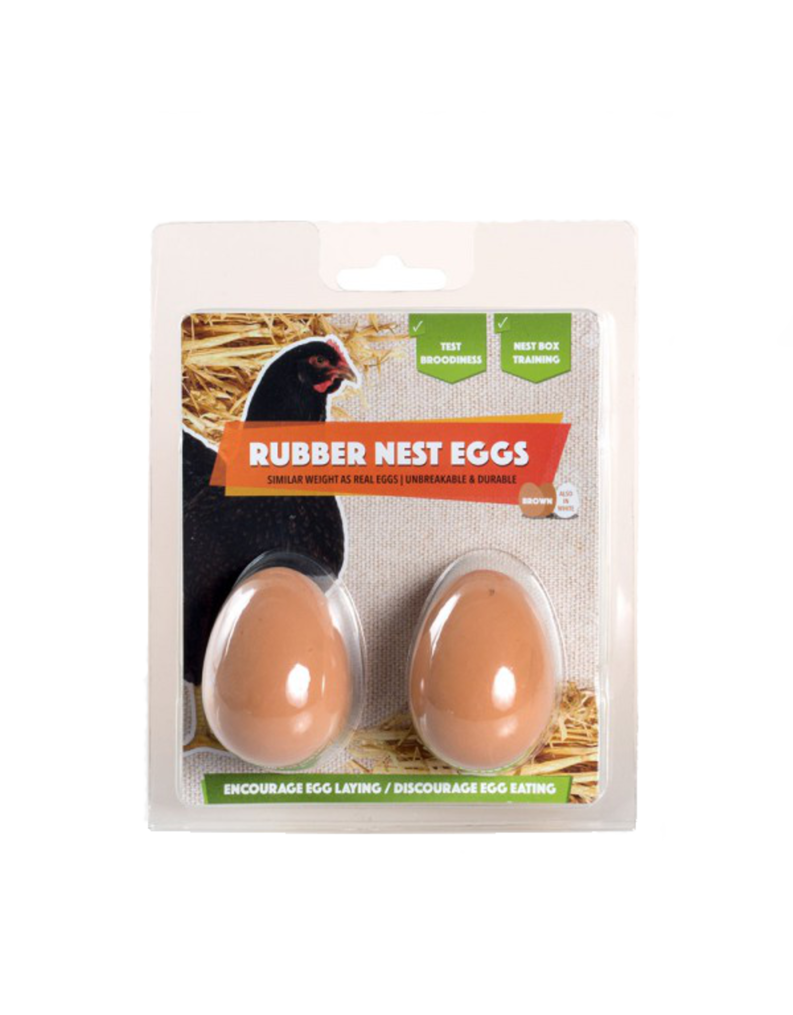 Rubber Eggs 2 pack - Brown- TBLOH EGG-BR56B
