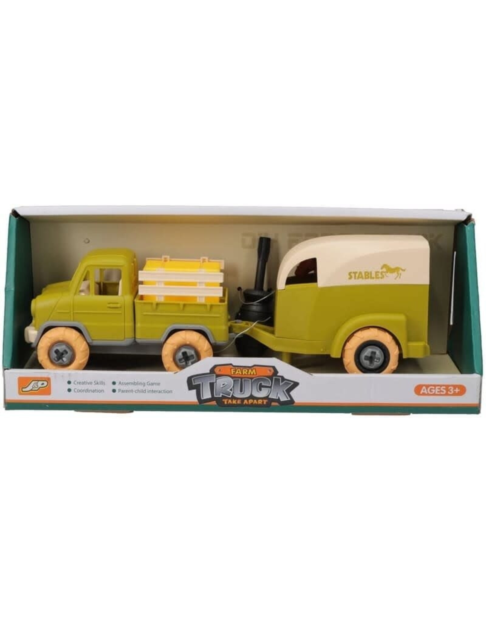Toys-Farm DIY Sets - Truck & Horse Trailer - TJT87-96005