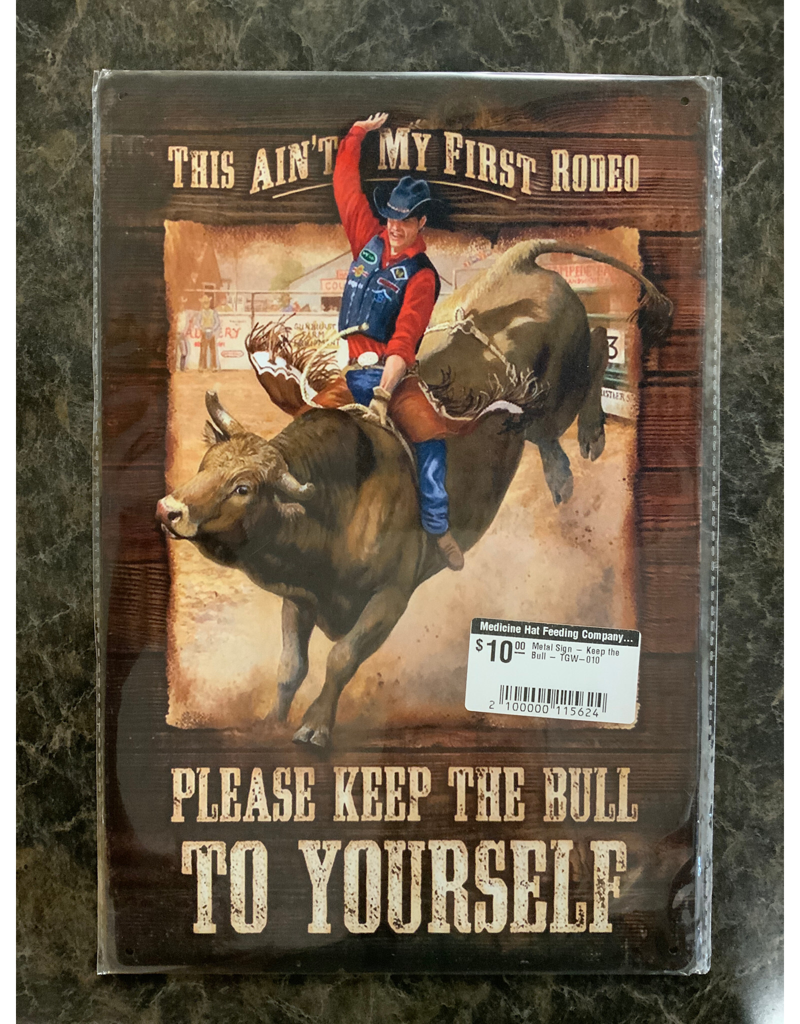 Metal Sign - Keep the Bull - TGW-010