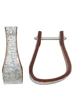 Sloped Galvanized Metal Bound Wooden Bell Stirrup 3" - 179997