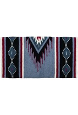 Mustang Del Rio 100% New Zealand Wool Blanket 36" x 34" Red/Grey - 273981-01