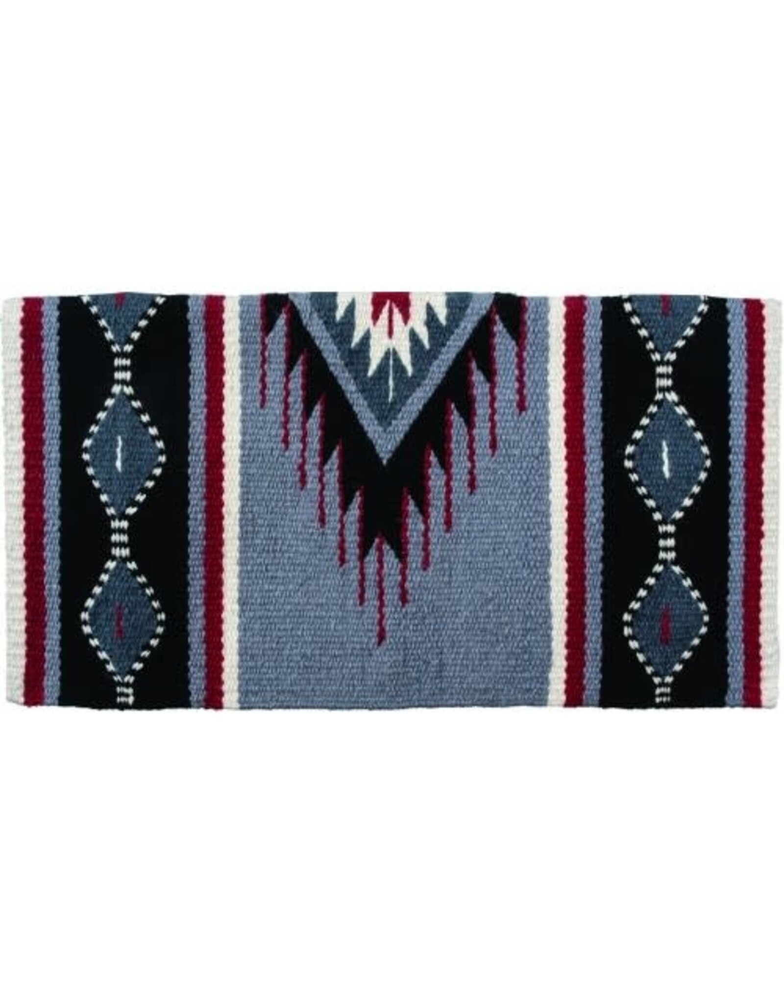Mustang Del Rio 100% New Zealand Wool Blanket 36" x 34" Red/Grey - 273981-01