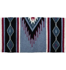 Mustang Del Rio 100% New Zealand Wool Blanket 36" x 34" Red/Grey - 273981-01