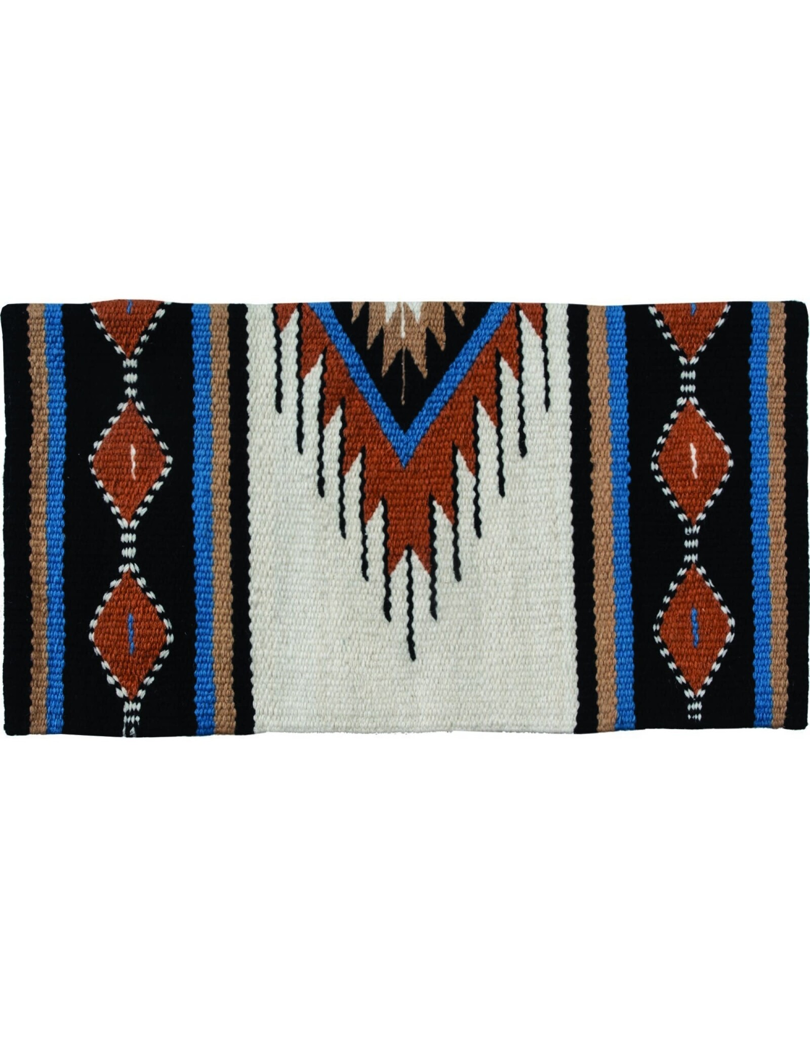 Mustang Del Rio 100% New Zealand Wool Blanket 36" x 34" Rust/Cream - 273981-11