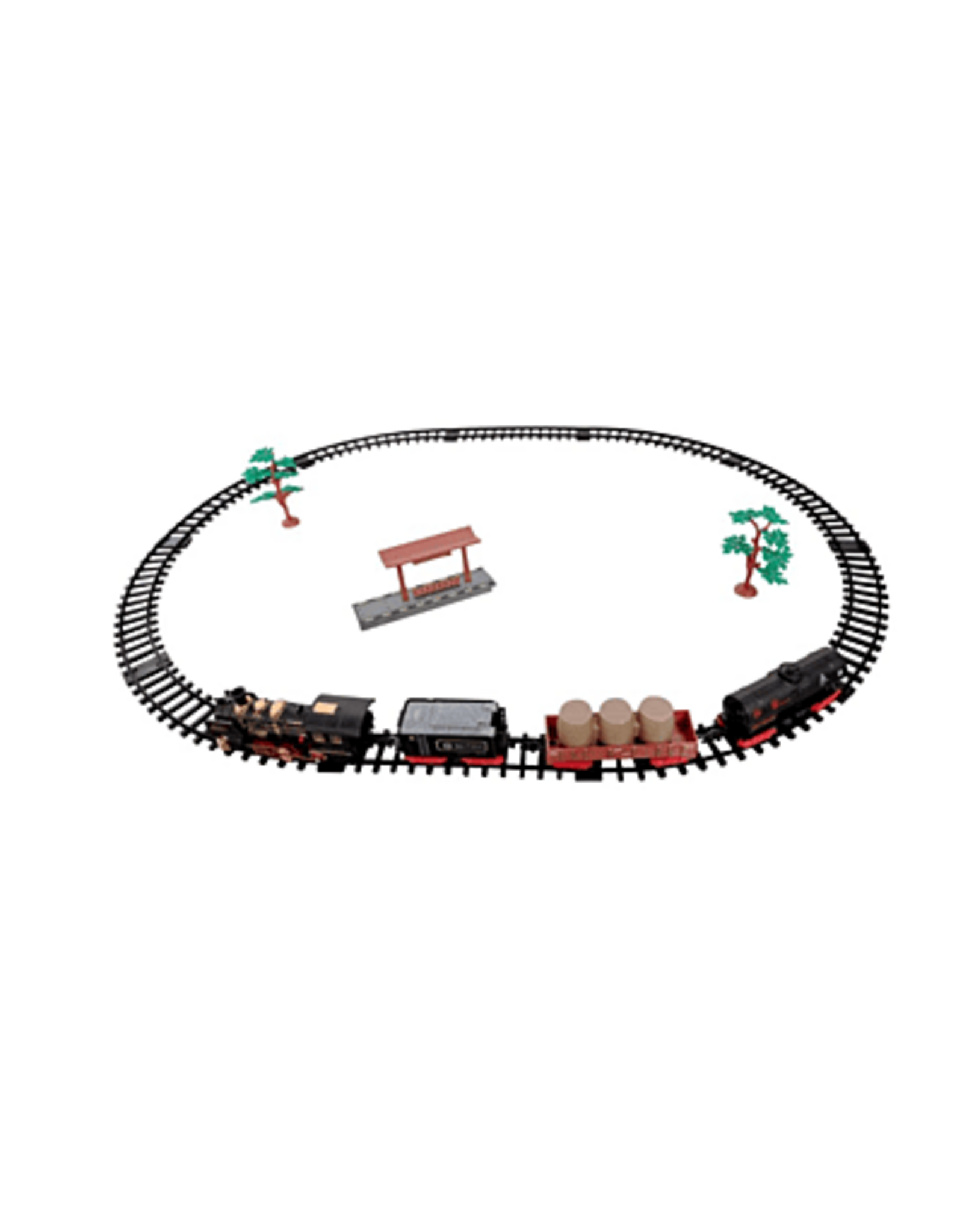 Christmas Train Set - 17pc, movement, lights and sound - HI-XM-SV1002