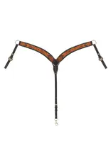 Turquoise Cross Breast Collar, Floral Buckstitch, Contoured  - 45108-01-30