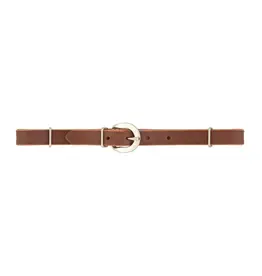 Straight Bridle Leather Curb Strap, Rich Brown  - 30-1360
