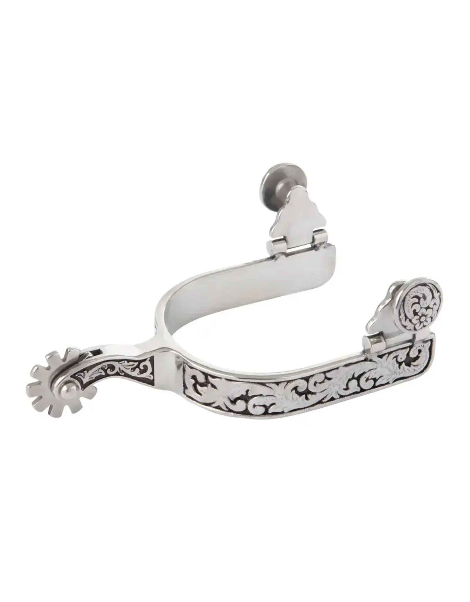 Ladies' Western Spurs with Engraving and Black Accents - 25-7900