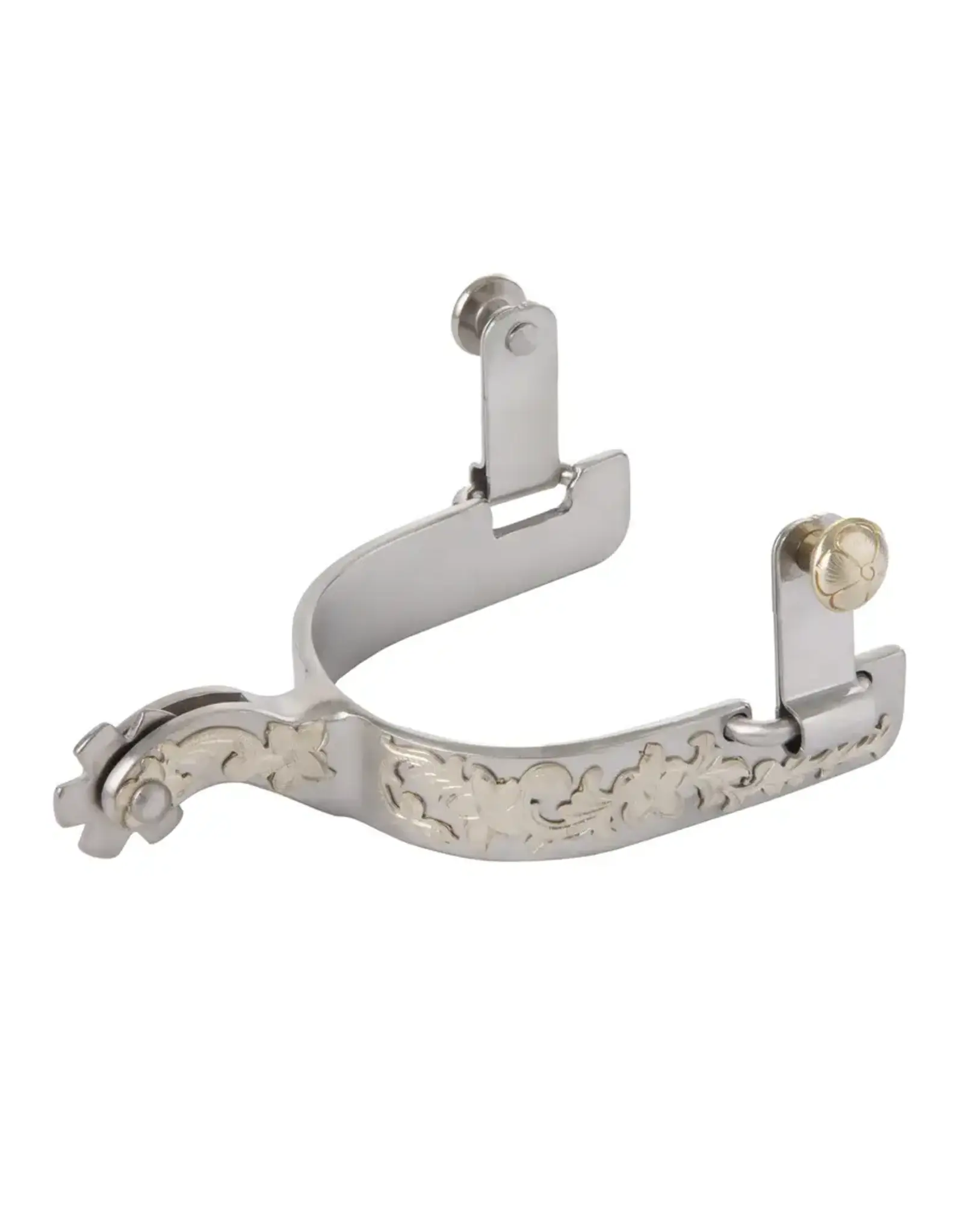 Ladies' Spur with German Silver Floral Trim - 25-7756