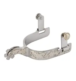 Ladies' Spur with German Silver Floral Trim - 25-7756
