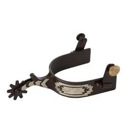 Men's Spurs with Engraved German Silver Trim - 25-7655