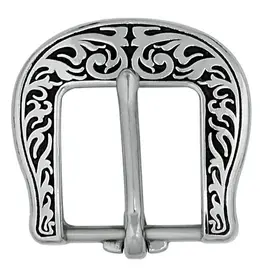 SNAP* Buckle Floral #34 Buckle Silver Scroll/Black 1/2" - 04005-BS-1/2