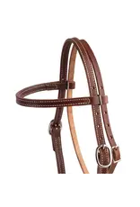 Pony Doubled and Stitched Harness Leather Browband Headstall -10-0099