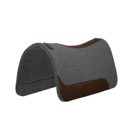 Wool Felt Contoured Western Saddle Pad, 3/4" - Grey -  36291-5040-33