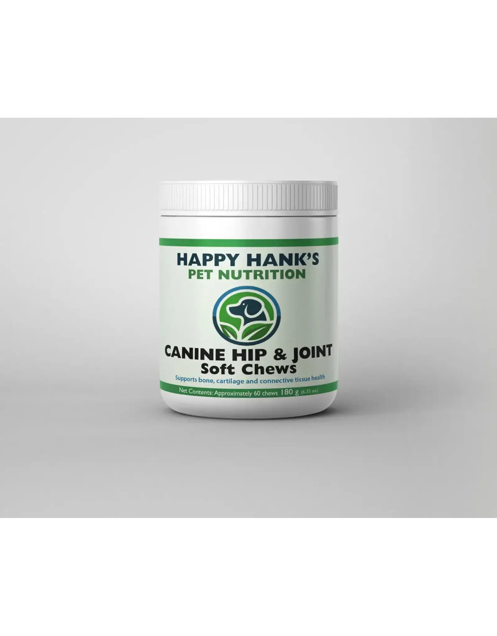 Happy Hank's Pet Nutrition - Canine Hip & Joint  - Soft Chews 60pc - supports bone, cartilage and connective tissue health