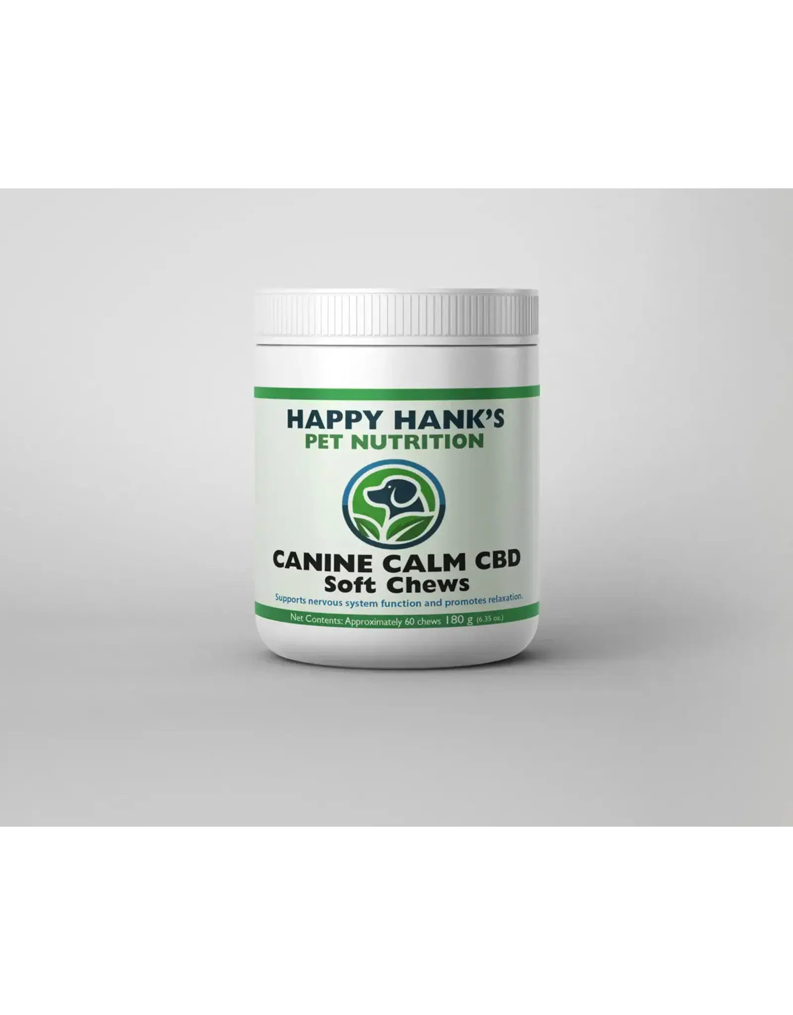 Happy Hank's Pet Nutrition - Canine Calm CBD  - Soft Chews 60pc - Supports nervous system function /promotes relaxation