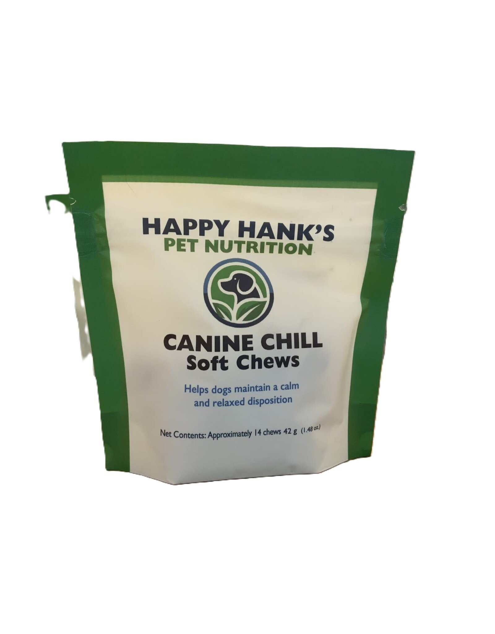 Happy Hank's Pet Nutrition - Canine Chill  - Soft Chews 14pc - helps dogs maintain a calm, relaxed disposition