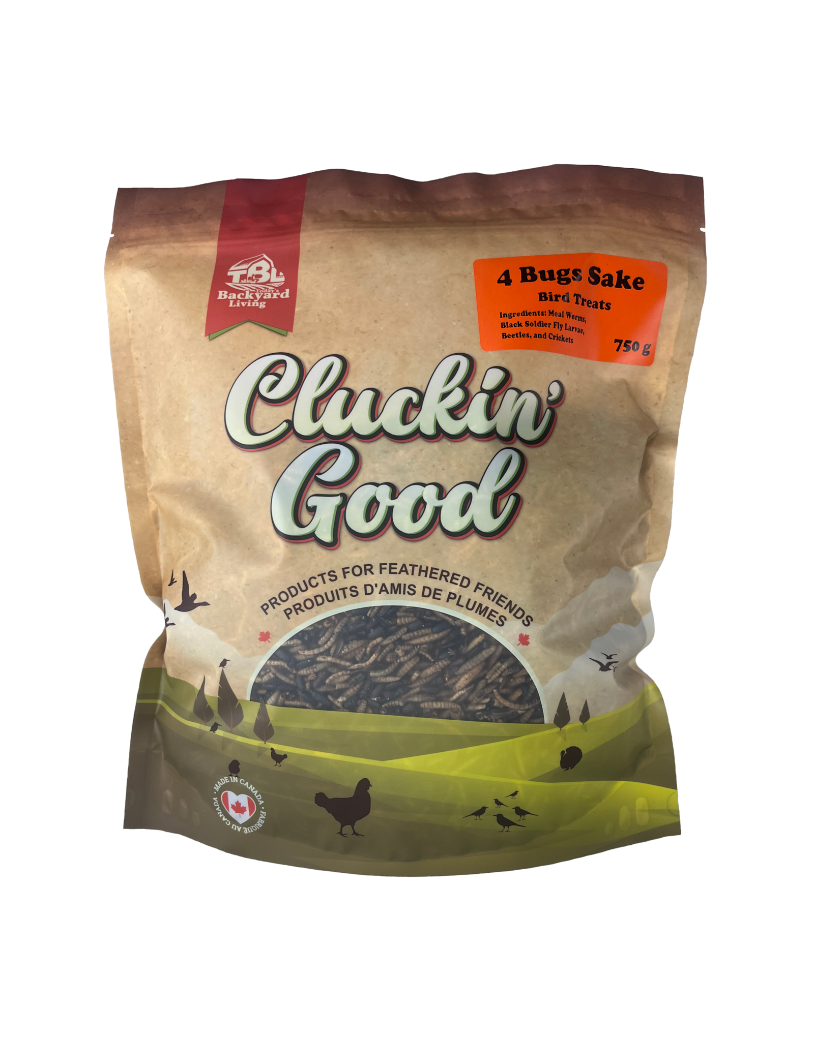 Cluckin Good  4 Bugs Sake  750g  6 bags / per box - TBLCG4BS002