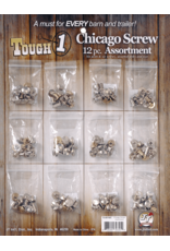 Tough 1 - Chicago Screws -  TJT75-09740C - 6 Pack ; steel, brass, and chrome plated posts with screws. Assorted sizes