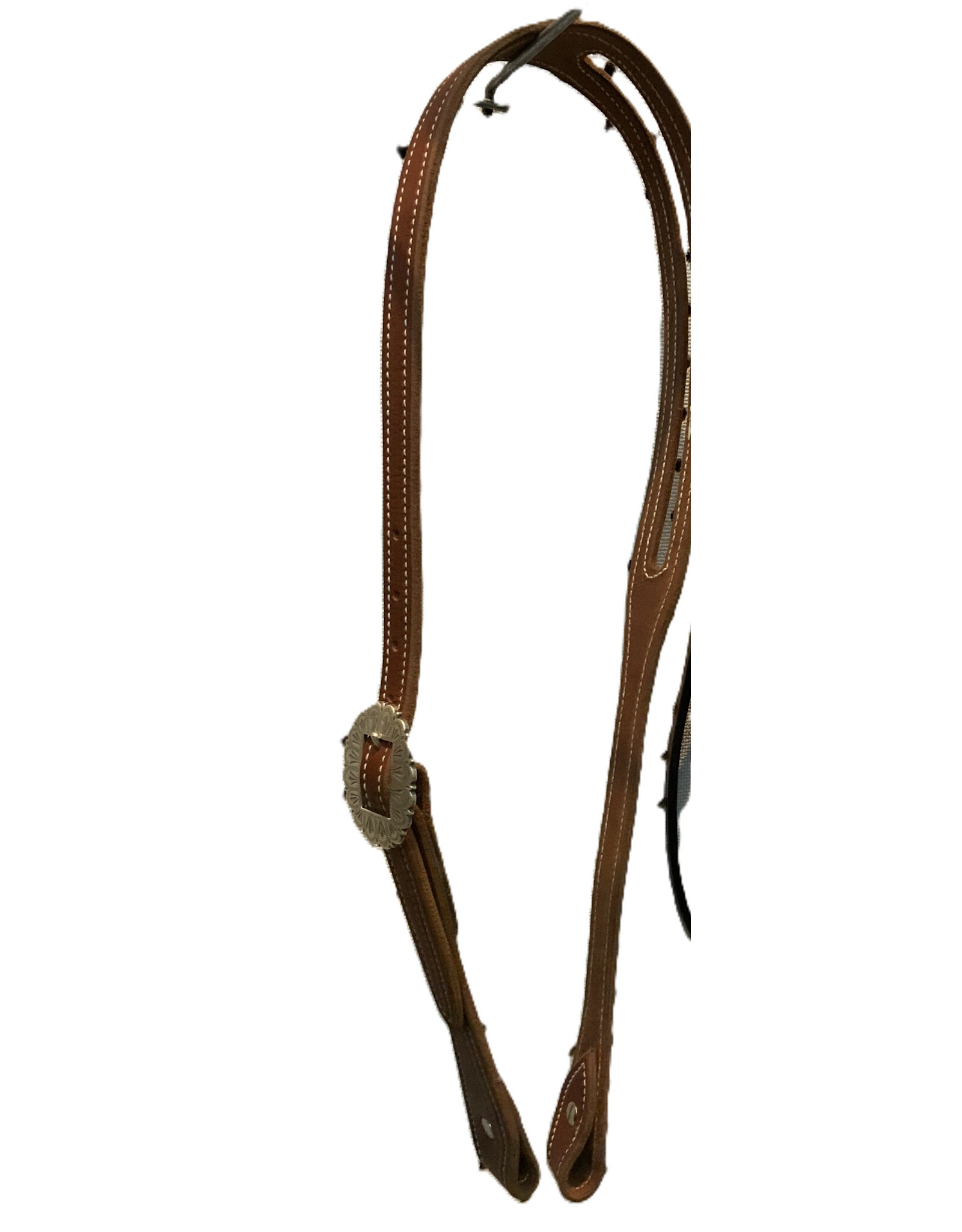 Stahl Leather Headstall Split Ear - Silver  Decorative Buckle