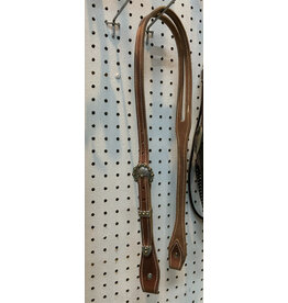 Stahl Leather Headstall Split Ear - Silver/Gold  Decorative Buckle and Tip