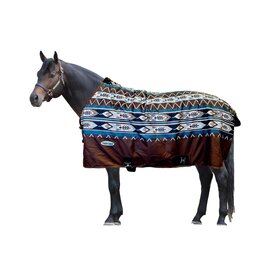 Country Legend 2100D Feather Winter Turnout Blanket - Brown/Cream Feather - 76 - 310001-21/76 - Waterproof Ripstop 300g Fill