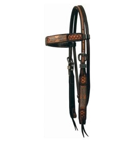 COUNTRY LEGEND NAVAJO NIGHT BROWBAND HEADSTALL - BROWN - 223091-71