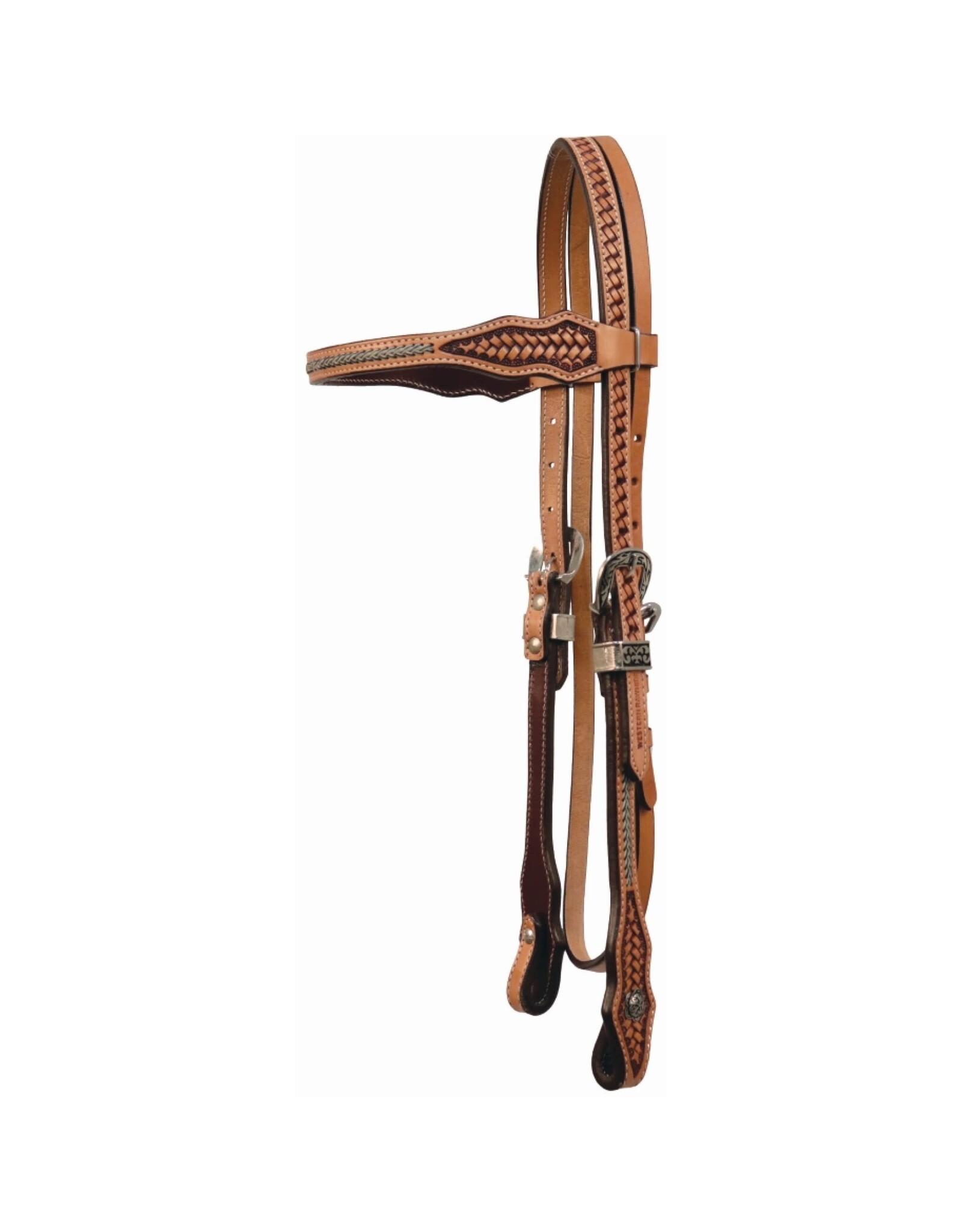 COUNTRY LEGEND BRONCO BRAID BROWBAND HEADSTALL - GOLDEN - 223096-76