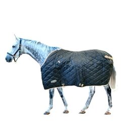 COUNTRY LEGEND 420D NYLON QUILTED STABLE SHEET - NAVY/TAN TRIMM - 317726-21/80
