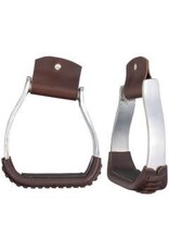 Offset Leather Wrapped Aluminum Trail Stirrup - 41-100