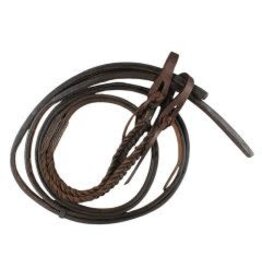 8' Working Cowboy Braided and Weighted End - Split Reins 5/8" - 62-113