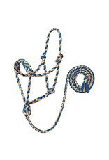 Weaver Braided Rope Halter with 10' Lead BL/TN - 35-7820-R1