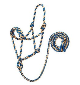 Weaver Braided Rope Halter with 10' Lead BL/TN - 35-7820-R1