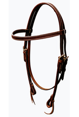 Double Buckle Stitched Browband Headstall - 26-203