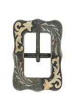 Contoured Center Bar Buckle Buffed Black Steel  3/4" - BLACK - 01872- 3/4