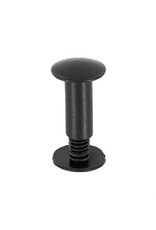 1/2" Glossy Black, Chicago Screw Solid Brass  - L-156-1-2BLK