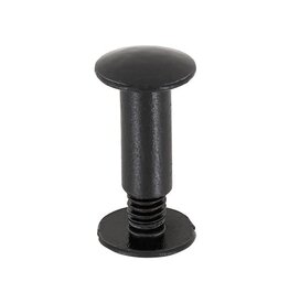 1/2" Glossy Black, Chicago Screw Solid Brass  - L-156-1-2BLK