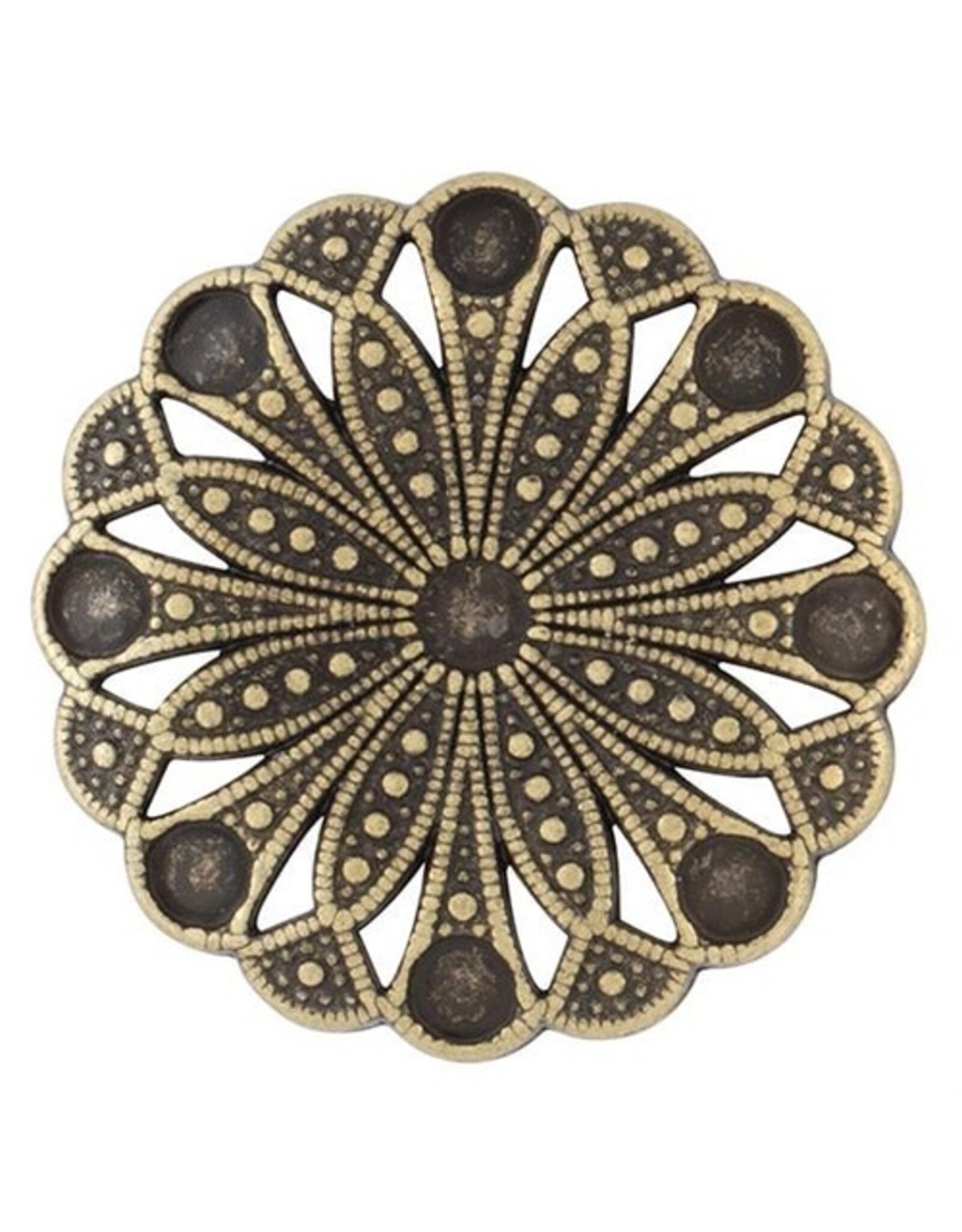 Royal Round Concho 1 1/2" Antique Brass - 01855-AB-1 1/2