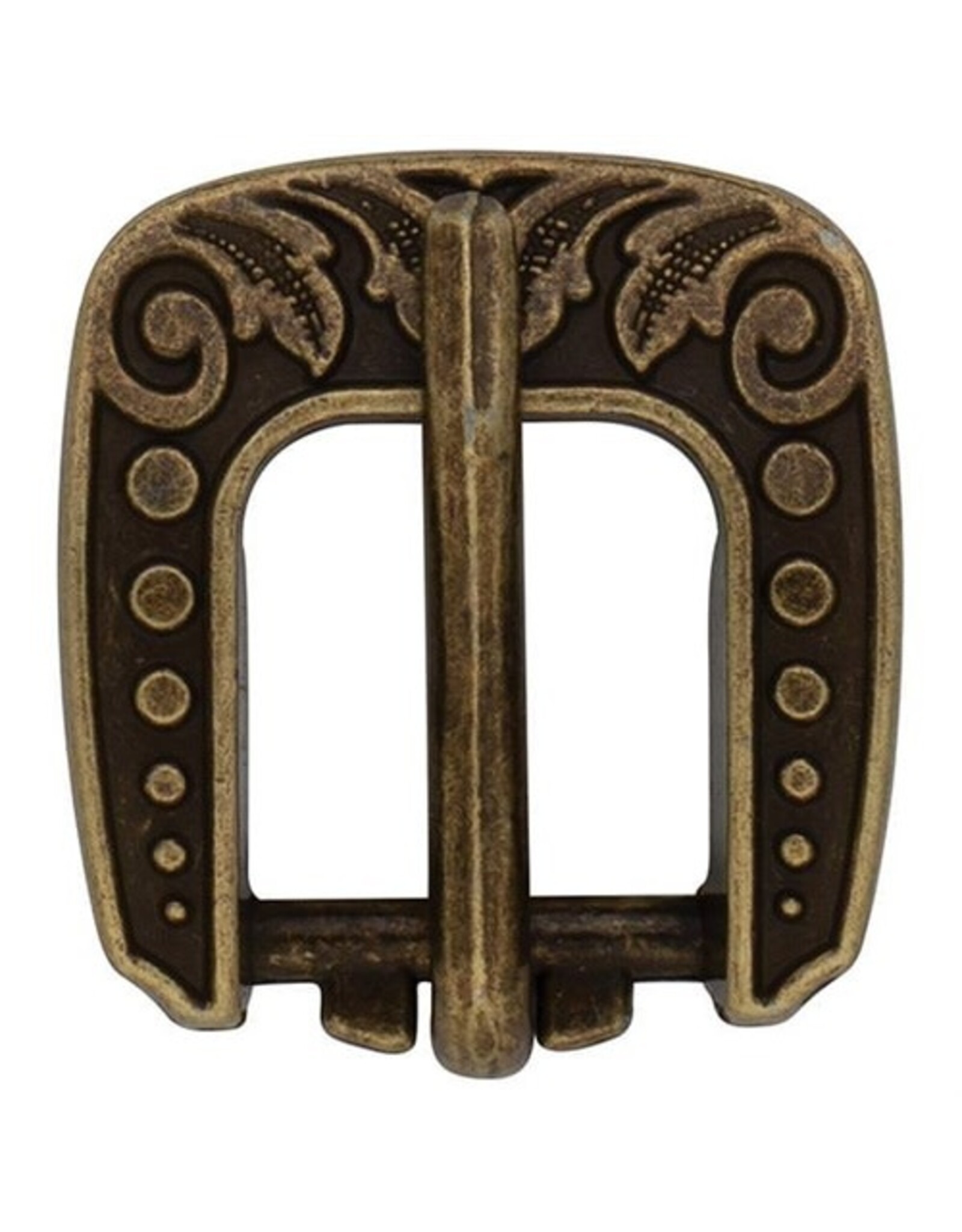 Jeremiah Watt Vintage 31 Heel Buckle Antique Brass 1" - 04008-AB-1