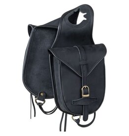 Black Soft Leather Horn Bag -24-311