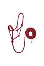 Braided Rope Halter with 10' Lead - Dark Red - 35-7820-20