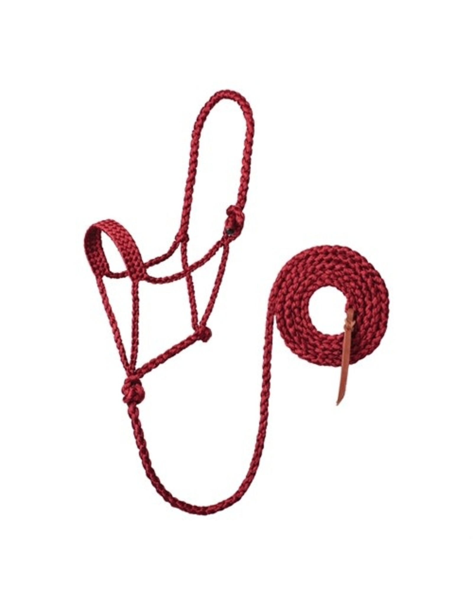 Braided Rope Halter with 10' Lead - Dark Red - 35-7820-20