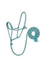 Weaver Braided Rope Halter with 10' Turquoise/Grey - 35-7820-114