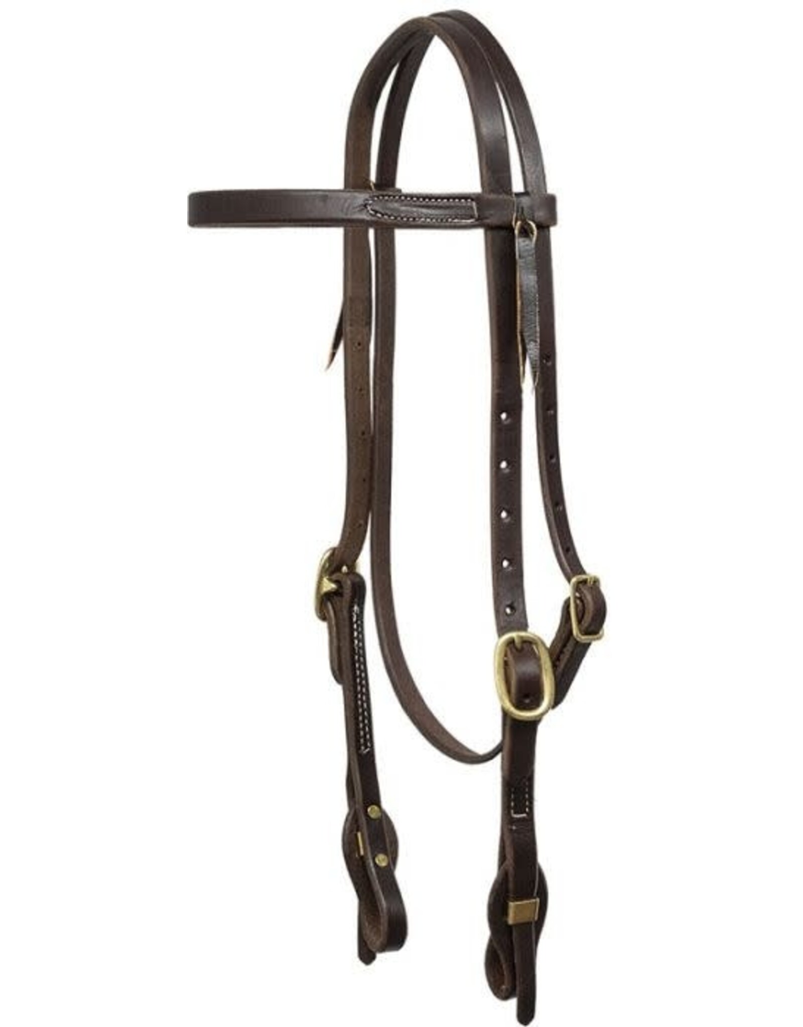 5/8" Browband Double Buckle Quick Change Headstall - 55HDST-38