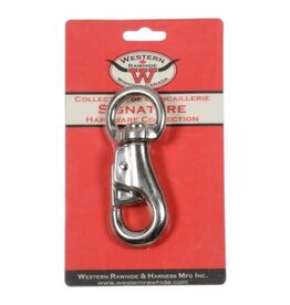 NICKEL PLATED BULL SNAP, 7/8" ROUND EYE - 1 PER CARD - 571314-30