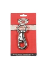 NICKEL PLATED BULL SNAP, 7/8" ROUND EYE - 1 PER CARD - 571314-30