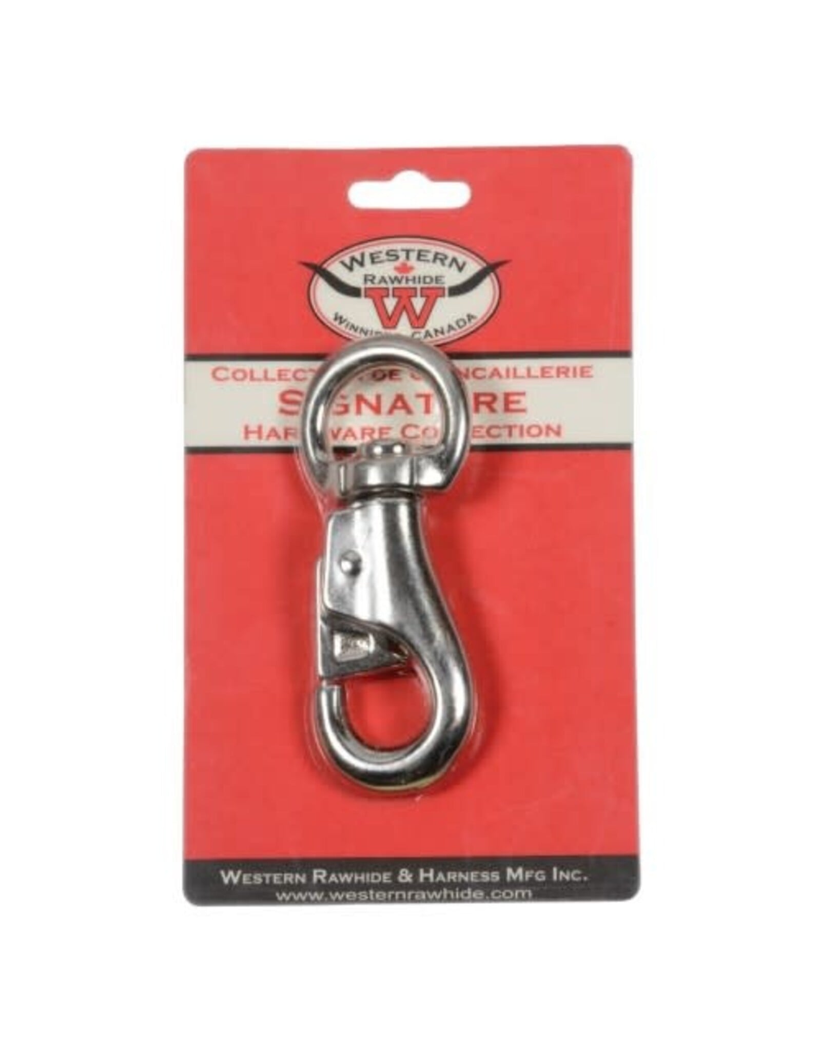 NICKEL PLATED BULL SNAP, 7/8" ROUND EYE - 1 PER CARD - 571314-30